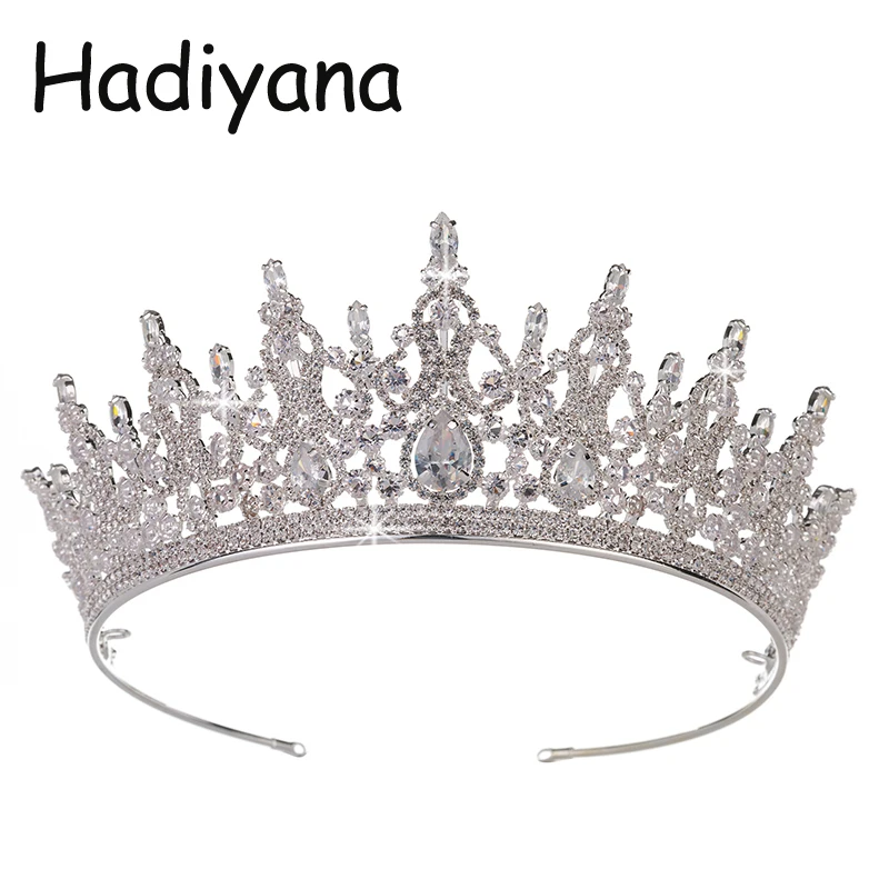 Корона HADIYANA заниженная Роскошная Очаровательная Элегантная Свадебная повязка