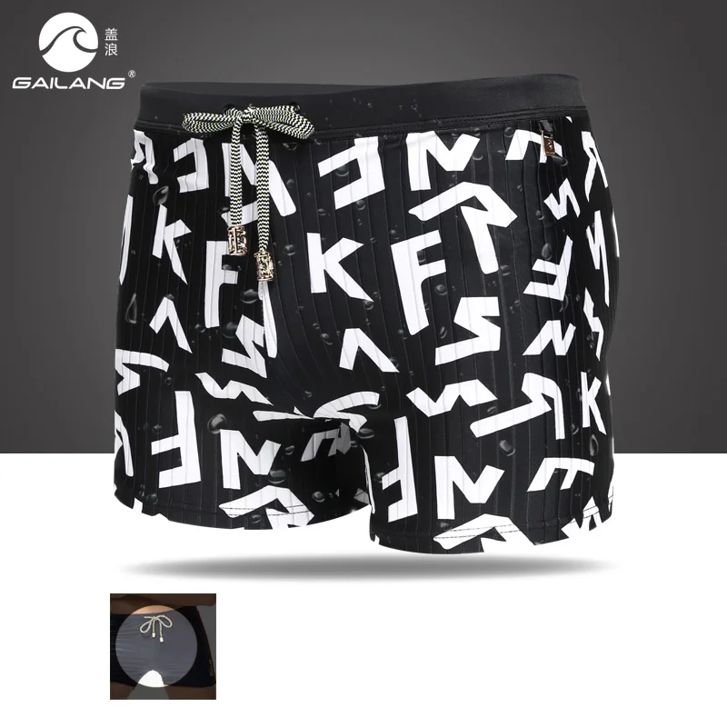 Gailang, мужские плавки, купальный костюм, одежда для бассейна, шорты, maillot de bain, сексуальное бикини, одноцветные боксеры с принтом, трусы для бега