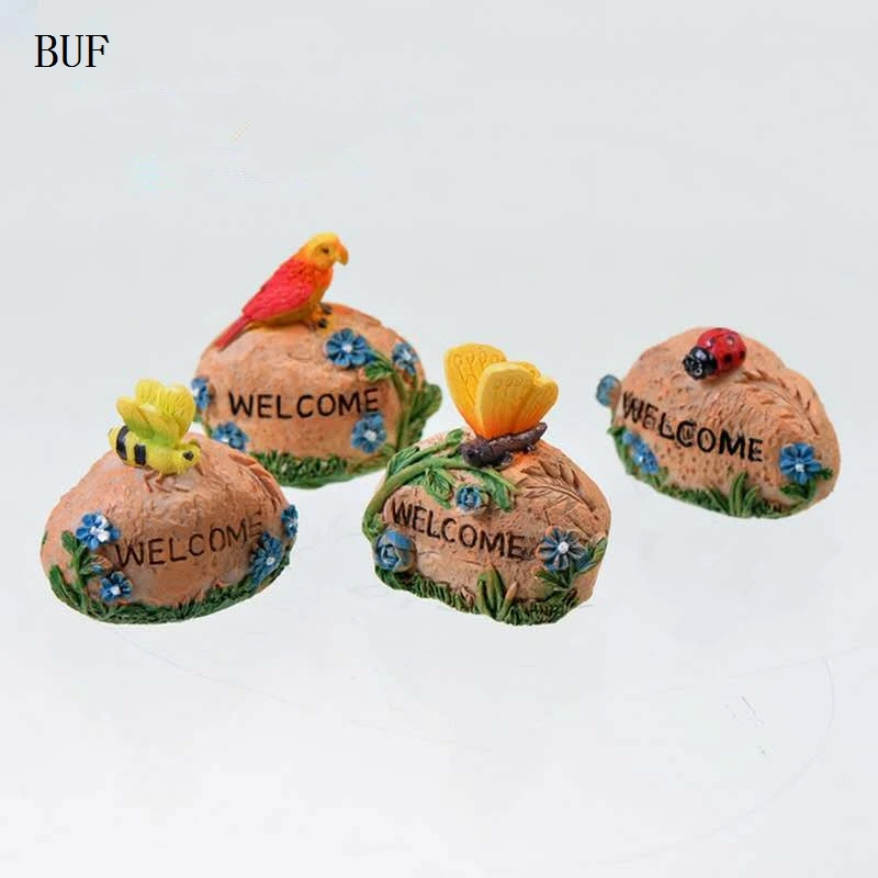 Смола статуя животного микро Пейзаж украшения каменная ремесло сад украшение