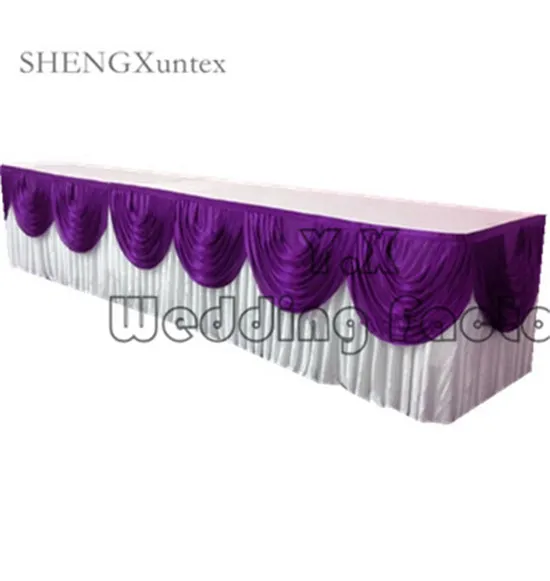 Белая юбка для стола из ледяного шелка 2 м|table skirt|silk table skirtswhite skirt |