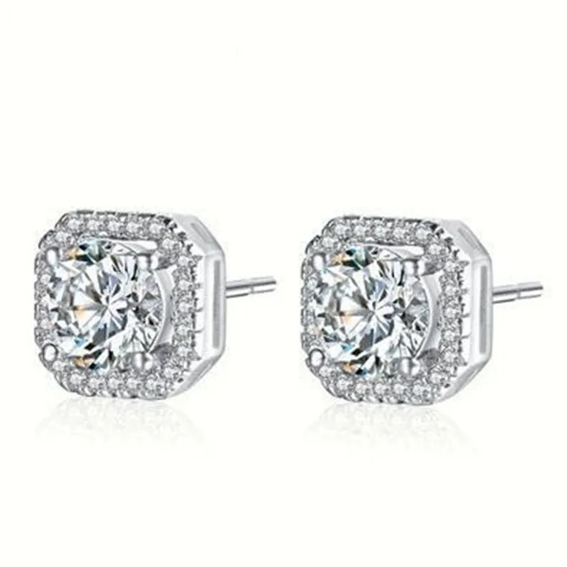 choucong Elegant Stud earring AAAAA cz Stone Real 925 Sterling silver Statement Party Wedding Earrings for women jewelry | Украшения и