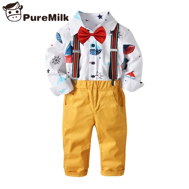 Одежда для мальчиков хлопковая рубашка детская одежда 2 шт./компл. комплект