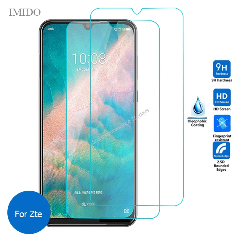 

2PCS Tempered Glass For Zte Blade A7 2020 A5 Vita A7S 10 Prime A4 A6 Lite V10 Screen Protector 9h Safety Glass on A 5 6 7 V 10