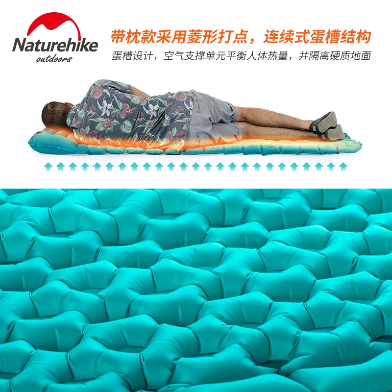 Naturehike светильник надувная подушка коврик для спального мешка быстро заполняющий