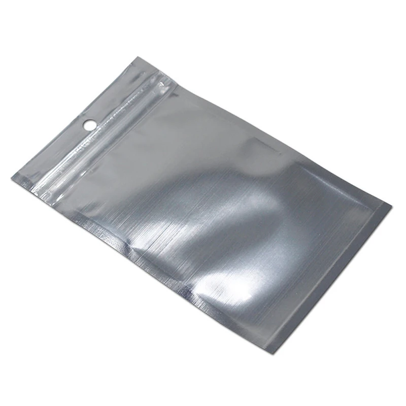 10/20pcs FDA Grade Clear Aluminum Foil Pouches Stand Up Food Stoarge Bags Resealable ZipLock Bag Food Packaging