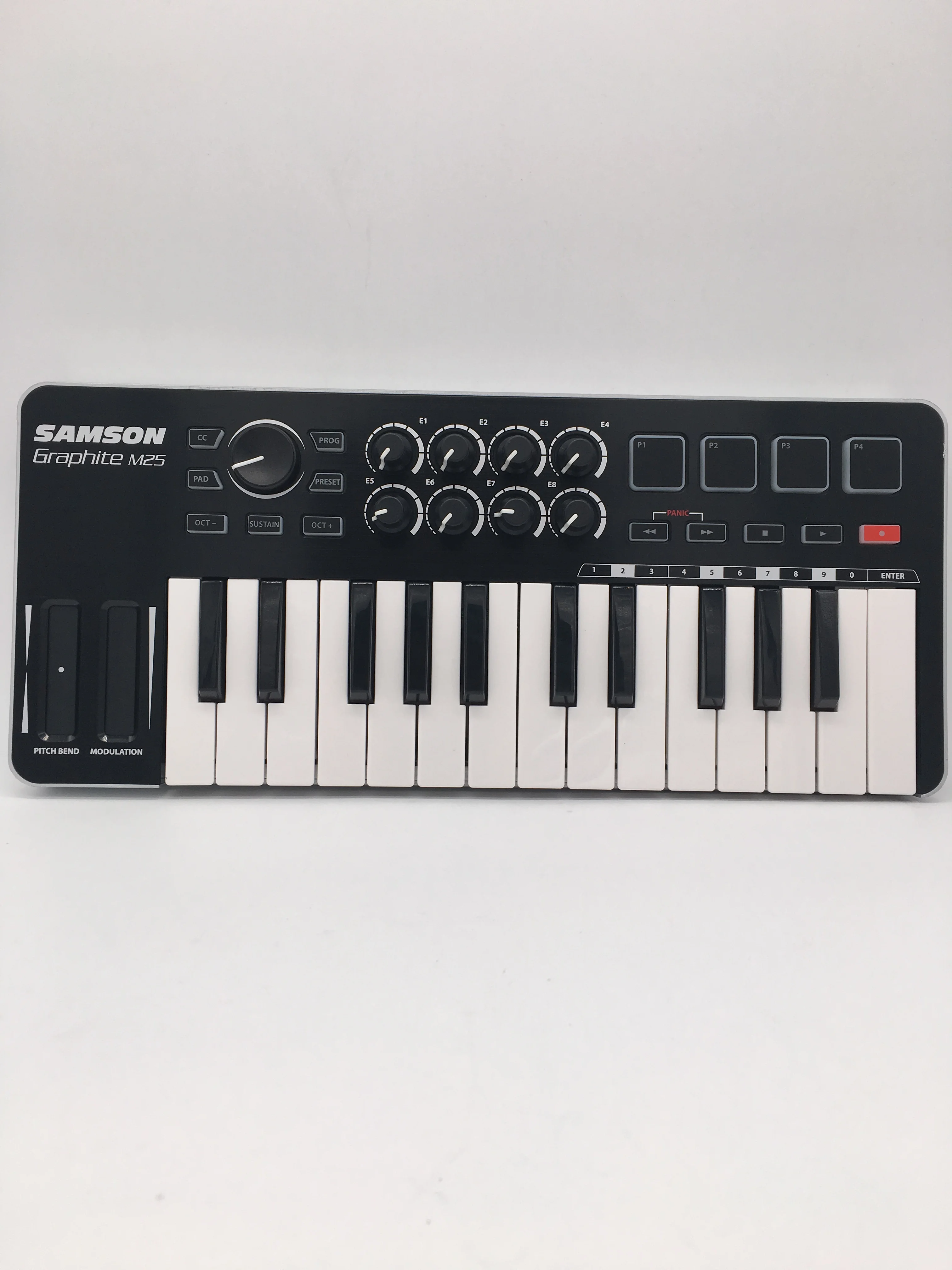 Samson Graphite M25 USB MIDI контроллер клавиатуры портативная 25 клавишная скоростная мини