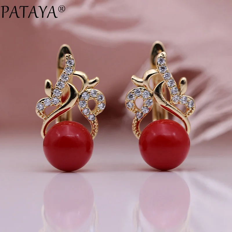 Серьги PATAYA с перламутровым пламенем новые модные украшения из натурального