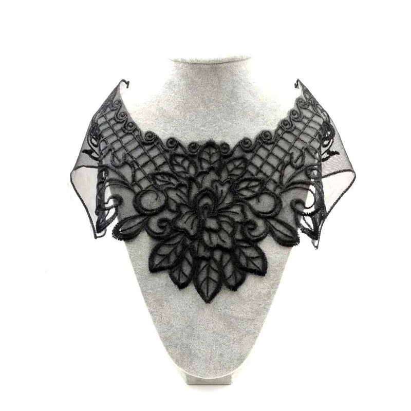 Smiry 1pc Mesh Lace Collar Flower Embroidery Neckline Collars Crafts for DIY Handmade Sewing Clothes Venise Applique | Дом и сад