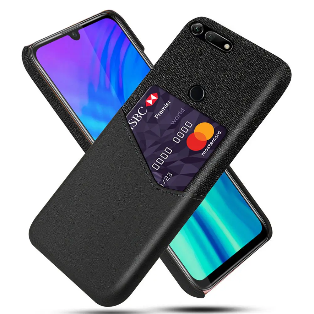 Деловой чехол для huawei Honor V20 20 20i 10i 10 9 lite V9 V8 7X чехол с отделением для карт чехол s для Honor 8A 8S 8X MAX Play - Цвет: Black