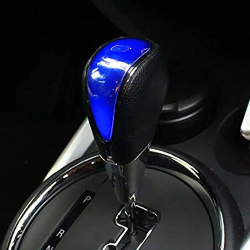 Black Leather Touch Motion Activated LED Light Auto Car Shift Knob Shifter Gear-Multicolor -Blue Lights | Автомобили и мотоциклы