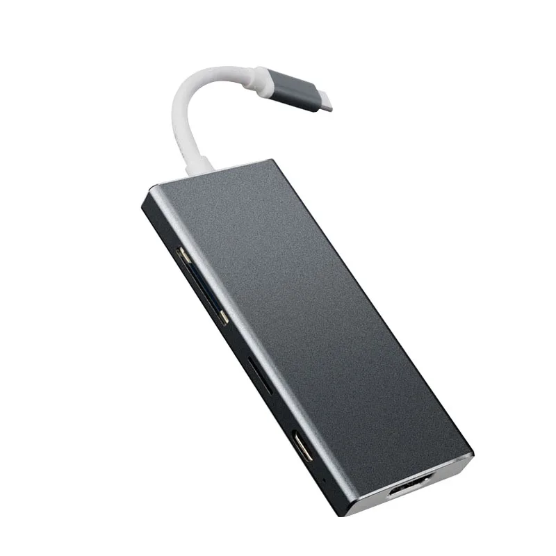 Larryjoe 7 в 1 Type c концентратор USB 3 TYPE C к HDMI совместимый + PD SD TF кардридер многопортовый