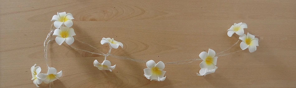 Ручной работы frangipani светодиодный строки, батарейки АА PE цветочный праздник освещения, событие праздничное украшение для вечеринки, Цветочная композиция