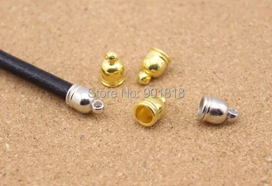 CCB (пластик не металл) круглые концы кожаного шнура 6/7/8/9/12 мм отверстия для