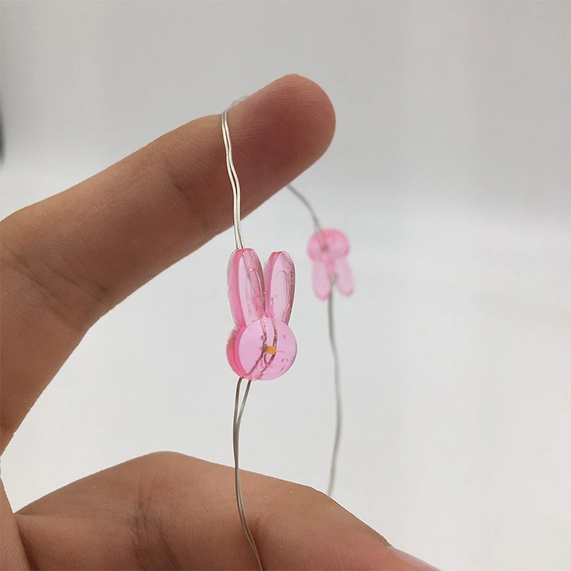 ROPIO 3M Rabbit 30 LEDs Lighting Strings Fairy String Silver Wire Animal Light Warm White For Home Wedding Party Decor Kids Gift | Освещение