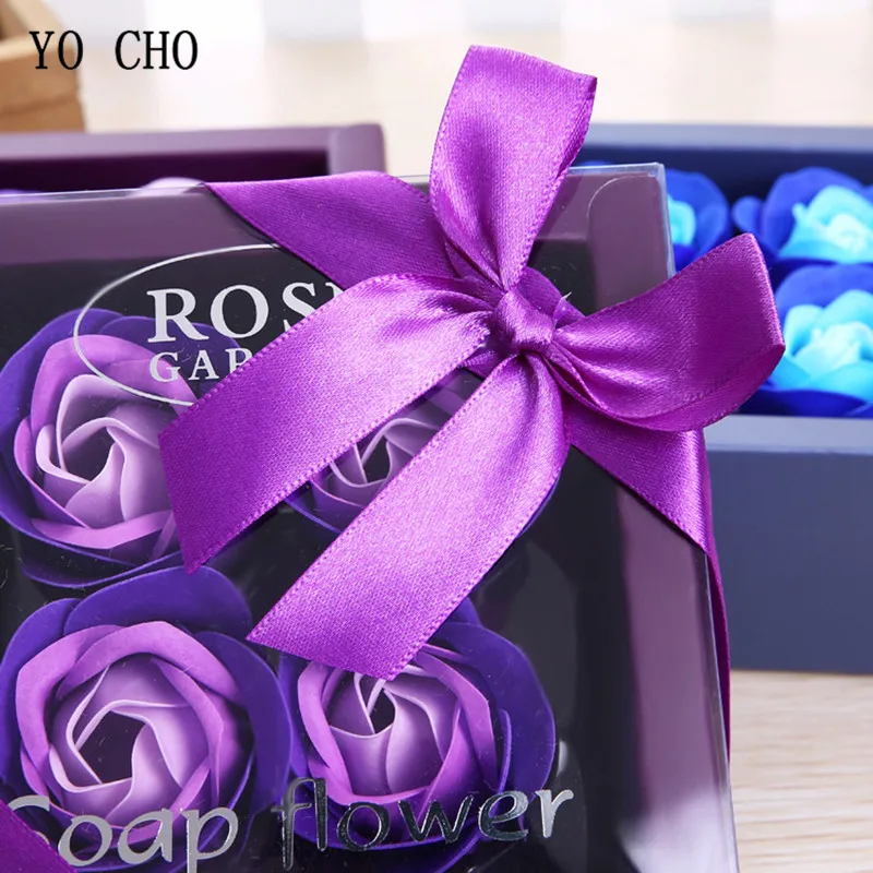 YO CHO Artificial Flower Rose Eternelle Gift Box Soap Petal Valentine's day Wedding Decor Preserved | Дом и сад
