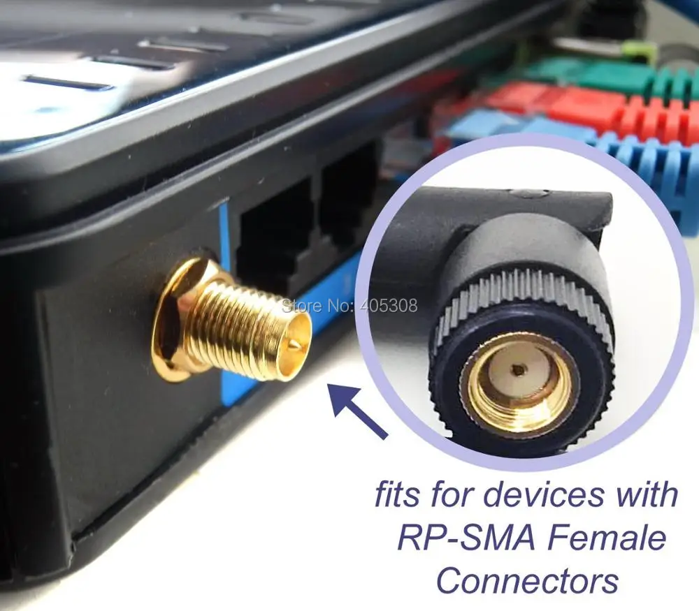 (Упаковка 3) 9dBi 2 4 ГГц Omni WiFi RP SMA антенна с высоким коэффициентом усиления для