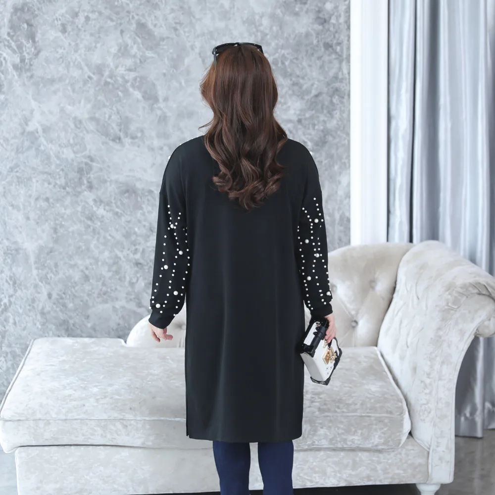Новый весенний кардиган с жемчугом женская модель|plus size women|size plus womansize women |