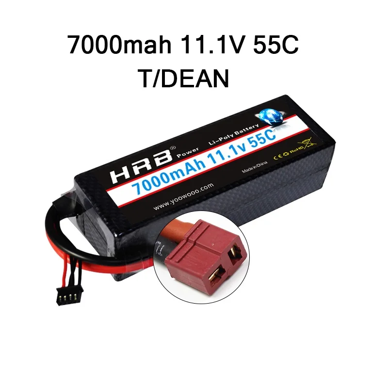3S2P 7000mah T HRB Lipo 7,4 V 11,1 V 14,8 V 2S 3S 4S 2P Аккумулятор 7,4 V 7000mah 55C T DEAN XT60 MAX 110C Жесткий Чехол для RC 1/10 Scale Trx Stampede Car - Цвет: 3S2P 7000mah T