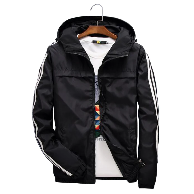 2017 New Listing Spring and Autumn Men's Hooded Jacket Solid Color Simple Wild Youth Sports Tide 90 | Спорт и развлечения