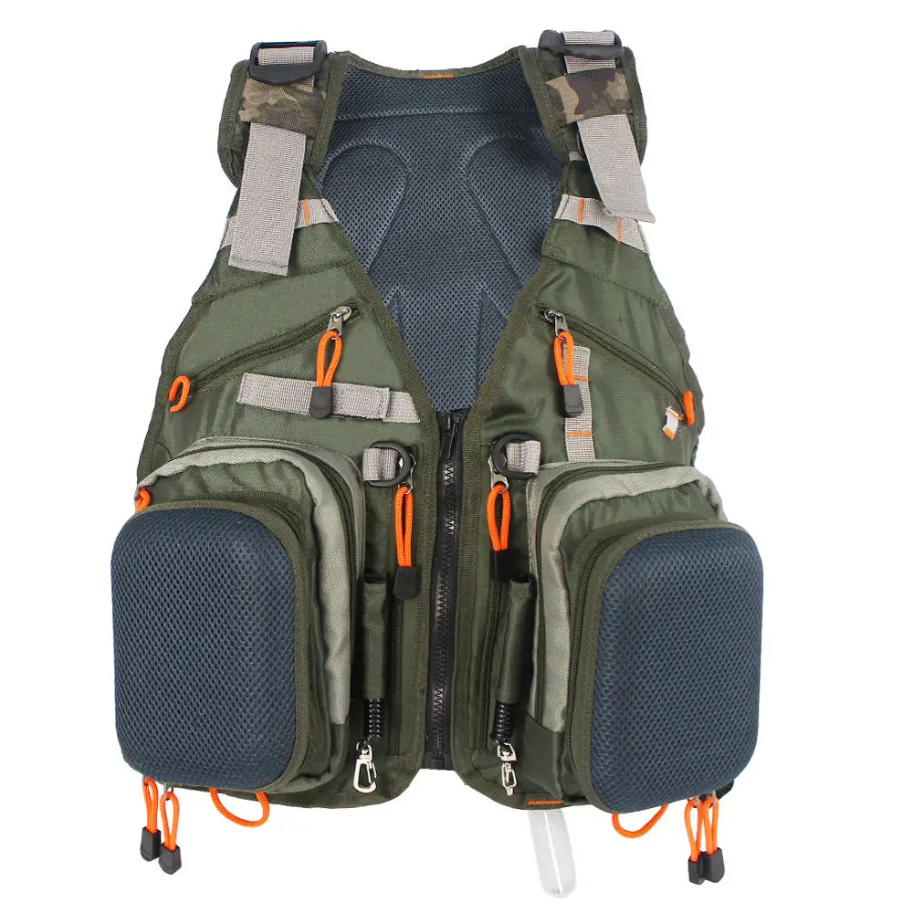Army Green(Backpack) Жилет для ловли нахлыстом Регулируемый дышащий легкий рюкзак для мужчин и женщин, для ловли нахлыстом и активного отдыха - Цвет: Army Green(Backpack)