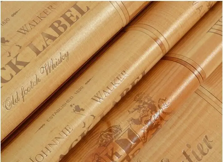 Современные модные 3D обои с дубовой текстурой рулон для ресторана и кофейни