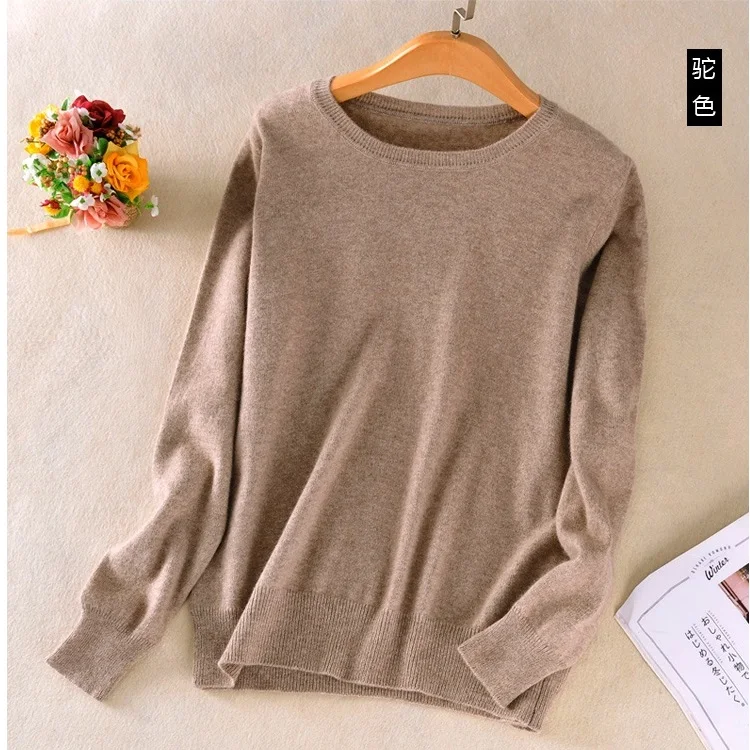 Свитер женский кашемировый однотонный на осень/зиму | Женская одежда