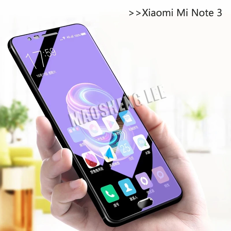 Закаленное стекло для Xiaomi Mi Note 3 2 шт. защита экрана 9H от синего света Защитная