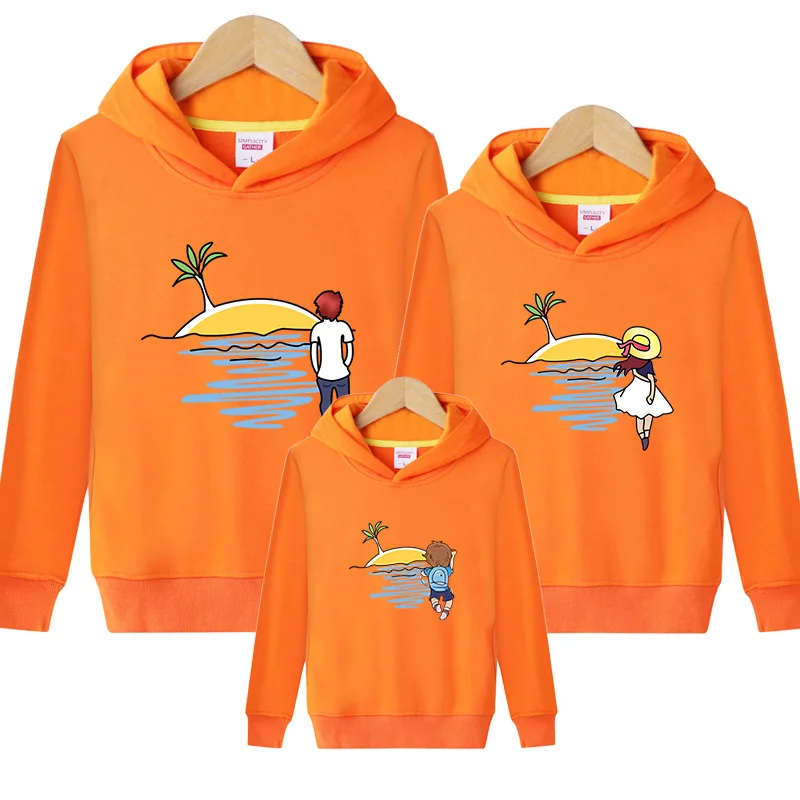 2019 семейные одинаковые наряды хлопковые толстовки свитшот для мамы папы дочки