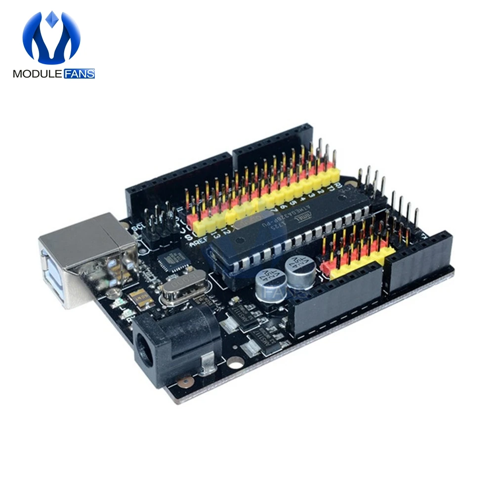 Плата UNO R3 Plus совместимая с Arduino Atmega328P Atmega16u2 плата расширения разработки