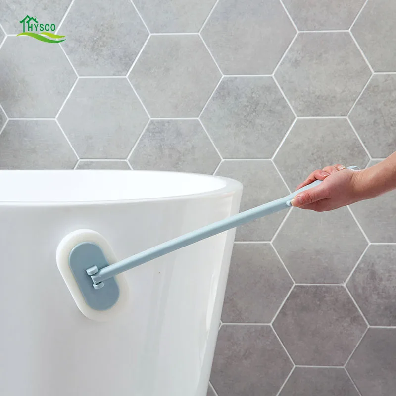 Длинная щетка для ванной комнаты чистки Ванна губчатая туалетного пола|bathroom cleaning