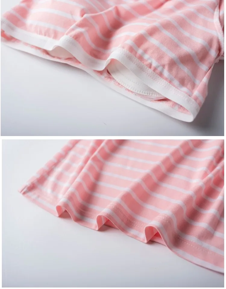 Летняя Пижама Fdfklak Женская Полосатая пижама из двух частей женская для сна