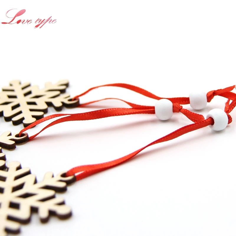3 шт. снежинки + колокол DIY De noël деревянный Pendentifs Adornos для рождественской вечеринки