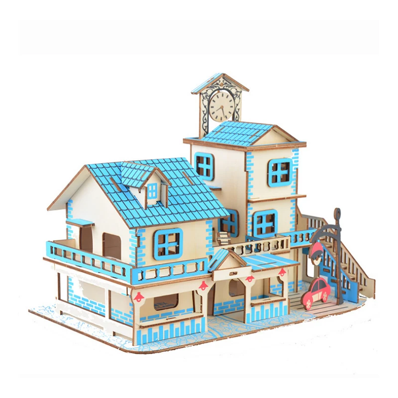 3d Diy модель игрушечная деревянная головоломка Love Aegean Building деревянный набор пазл
