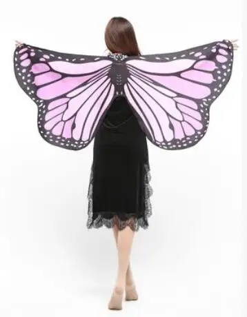 3 Pink Женщины бабочки крылья Красочные Танец живота костюм аксессуар для взрослых мягкие Бабочки Монарх Крылья Новое поступление - Цвет: 3 Pink