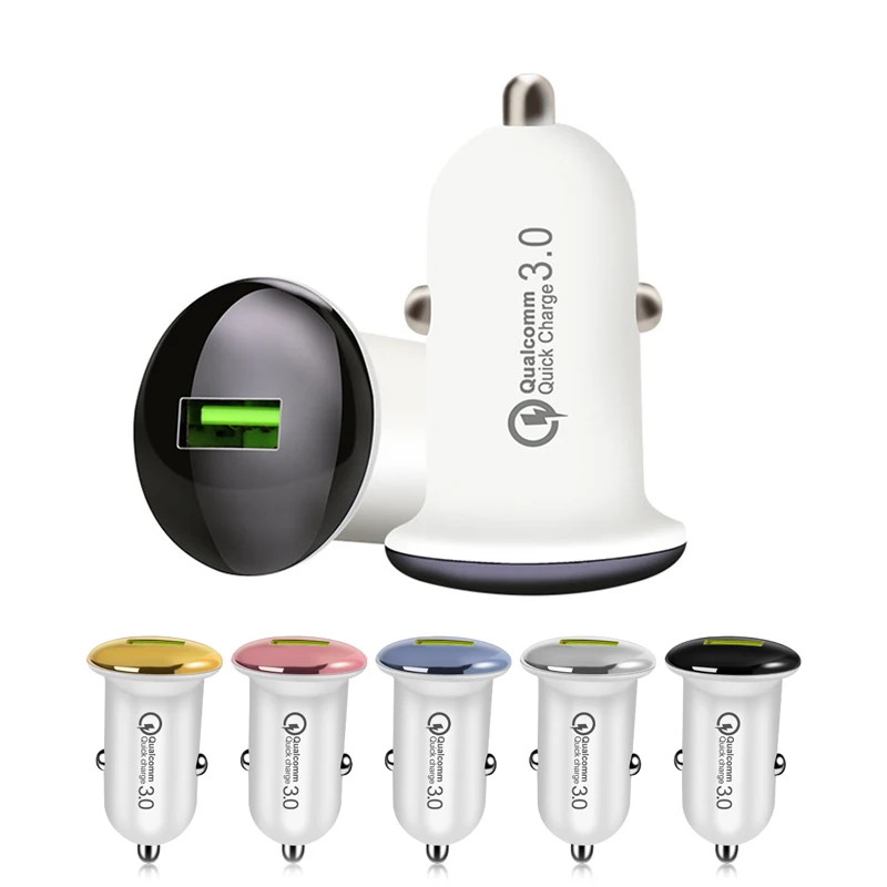 Быстрая зарядка 3 0 USB Автомобильное зарядное устройство мини 18 Вт для MP3