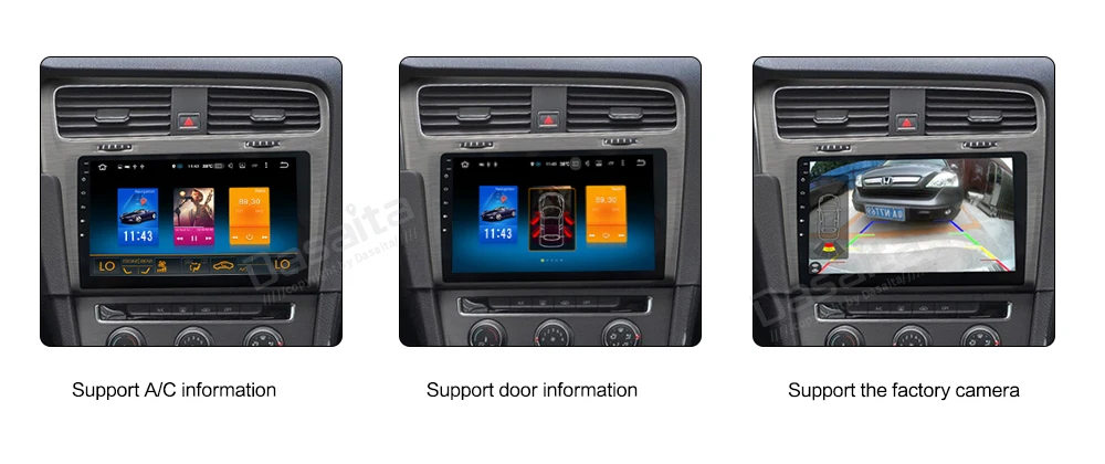 Dasaita 10," Android 9,0 автомобиля gps радио плеер для VW Golf 7 2013 с Octa Core 4 Гб+ 32 ГБ стерео Мультимедиа