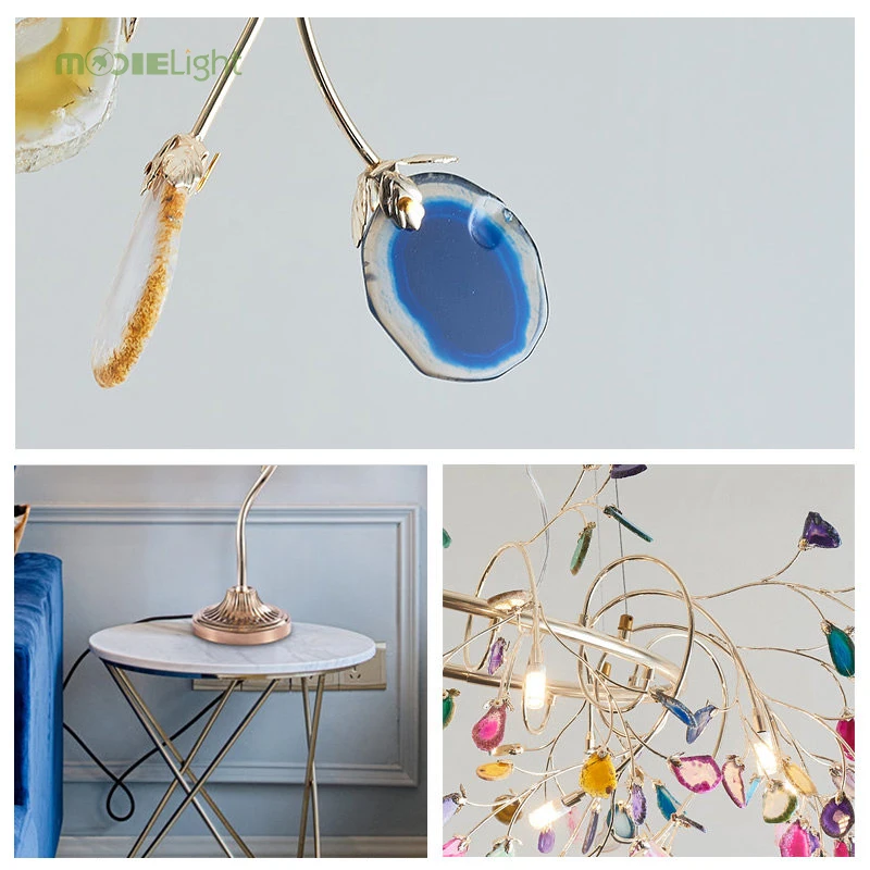 Светодиодная креативная Агатовая настольная лампа G4 Современная