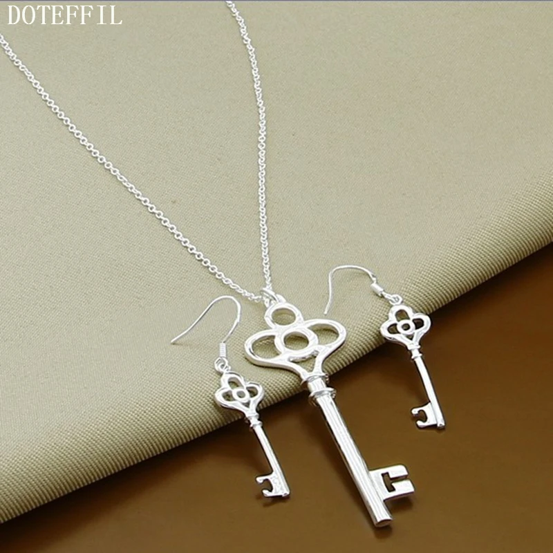 Комплект из колье и серёг серебра 925 пробы | Украшения аксессуары