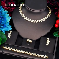 hibride elegant luxury leaf shape design gold color bridal dubai jewelry sets for women wedding accessories party gifts n 737