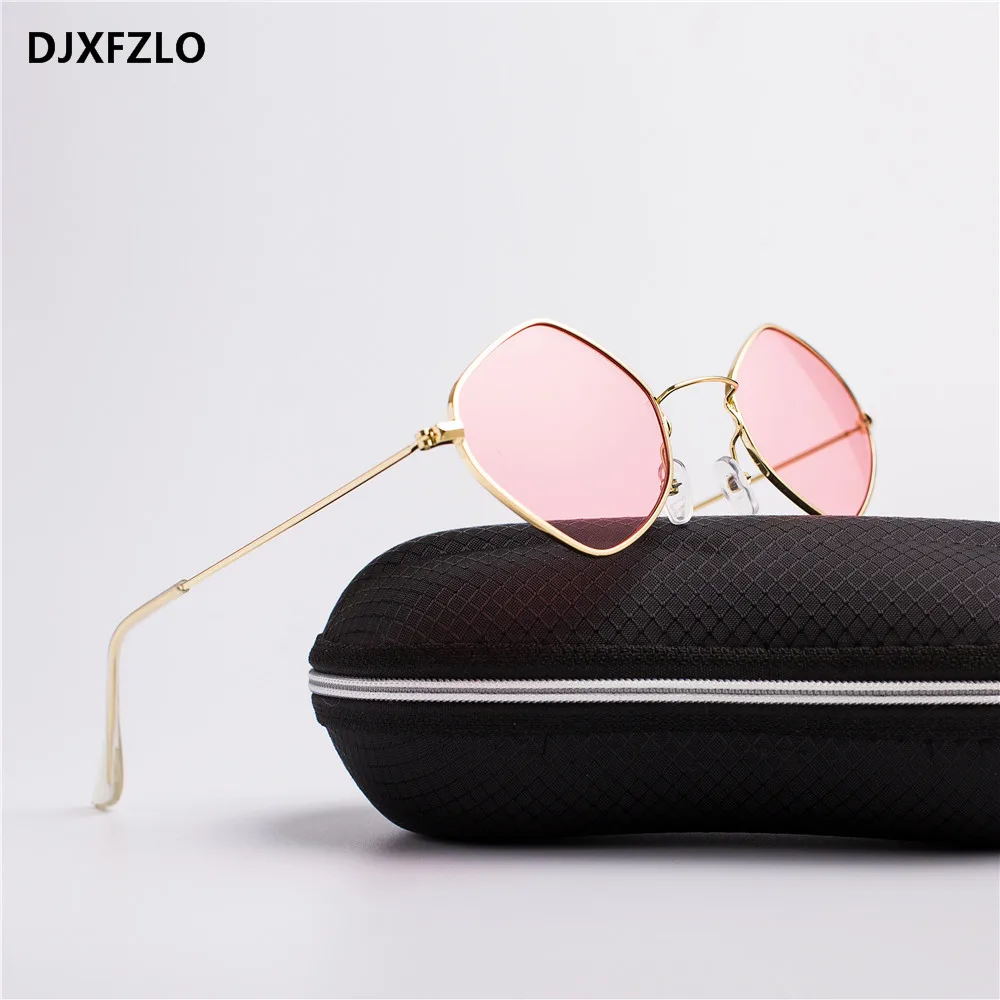 

DJXFZLO 2020 New Fashion Polygon Sunglasses Women Brand Designer Vintage Sun Glasses Clear Sun Glasses Men Sexy Couple Eyewear