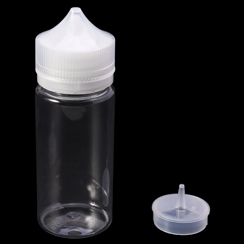 100ml Дорожная бутылка 10 мл-120 мл ПЭТ пластиковая пустая капельница прозрачная бутылка для воды с длинным наконечником - Цвет: 100ml