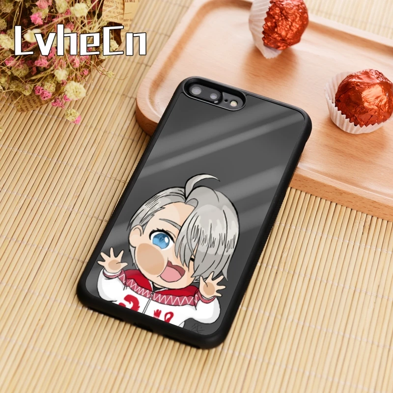 LvheCn аниме Юри на льду Виктор Никифоров чехол для телефона iPhone 5 6s 7 8 plus 11 pro X XR XS max