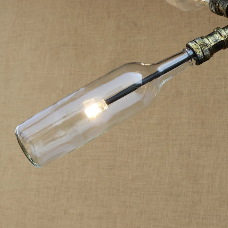 

Modern luminaria retro glass bottles pendant lamp G4 bulb lights For restaurant Living/dining room Pendant Light Fixture 220V