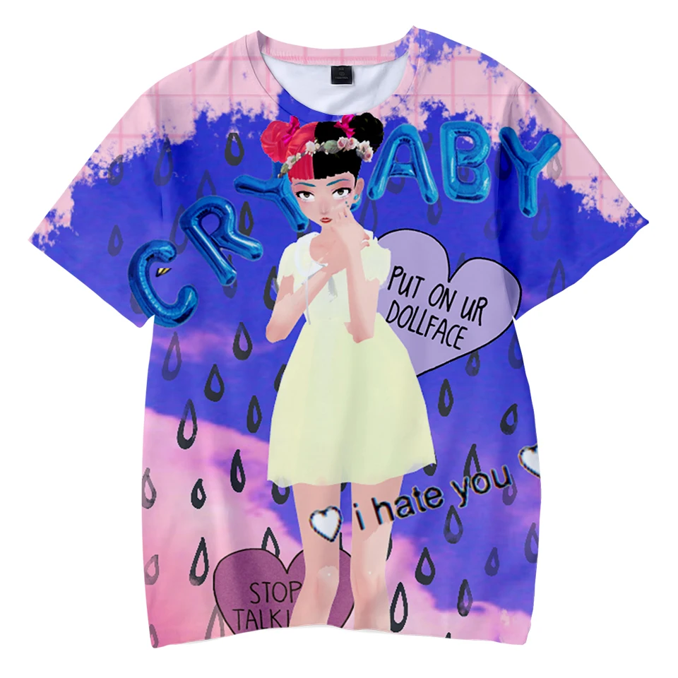 CRY BABY принт 3D Мода горячая распродажа поп с короткими рукавами крутые футболки