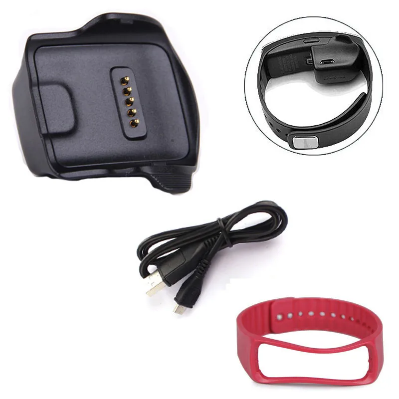 Зарядная док-станция для Samsung Galaxy Gear Fit R350 часы + кабель ремешок на запястье SmartWatch