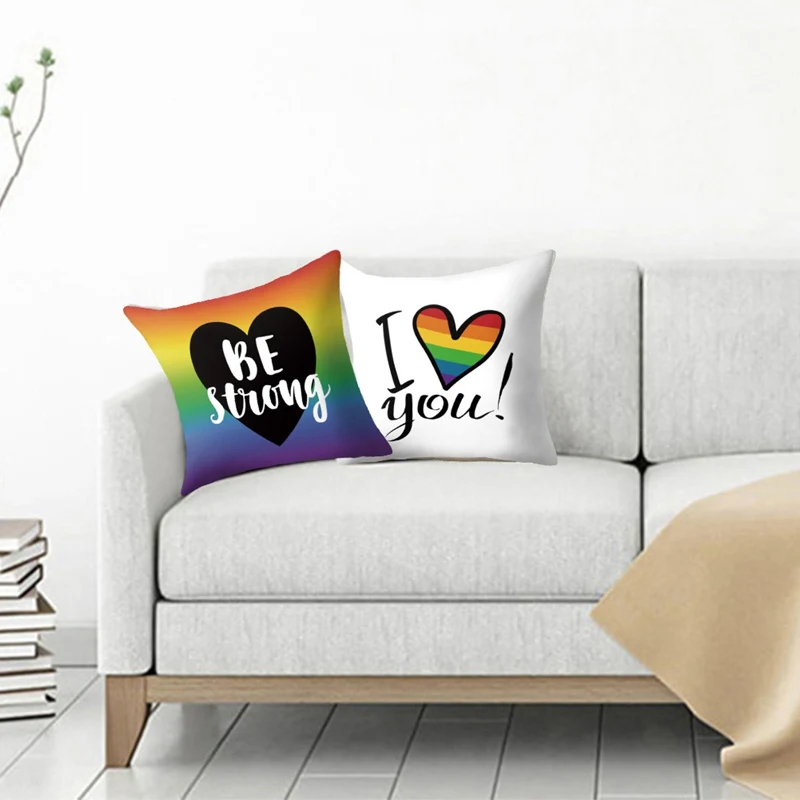 Pride Радужный чехол для подушки Peace& Be Strong Throw Чехол для дивана украшение