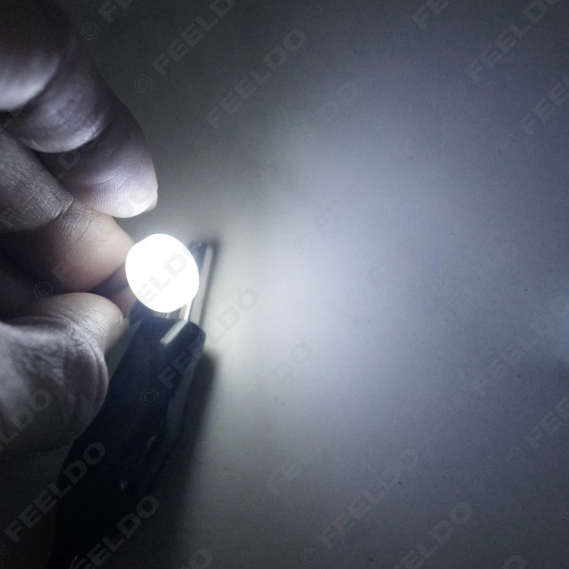 FEELDO 50Pcs White Car Interior BA9S T4W COB 1LED Bulb Reading LED Light Lamp Styling DC12V #HQ1034 | Автомобили и мотоциклы