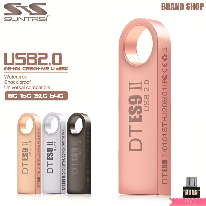 Suntrsi USB2.0 OTG флеш-накопитель 16 ГБ 32 USB карта памяти для смартфона/ПК реальная