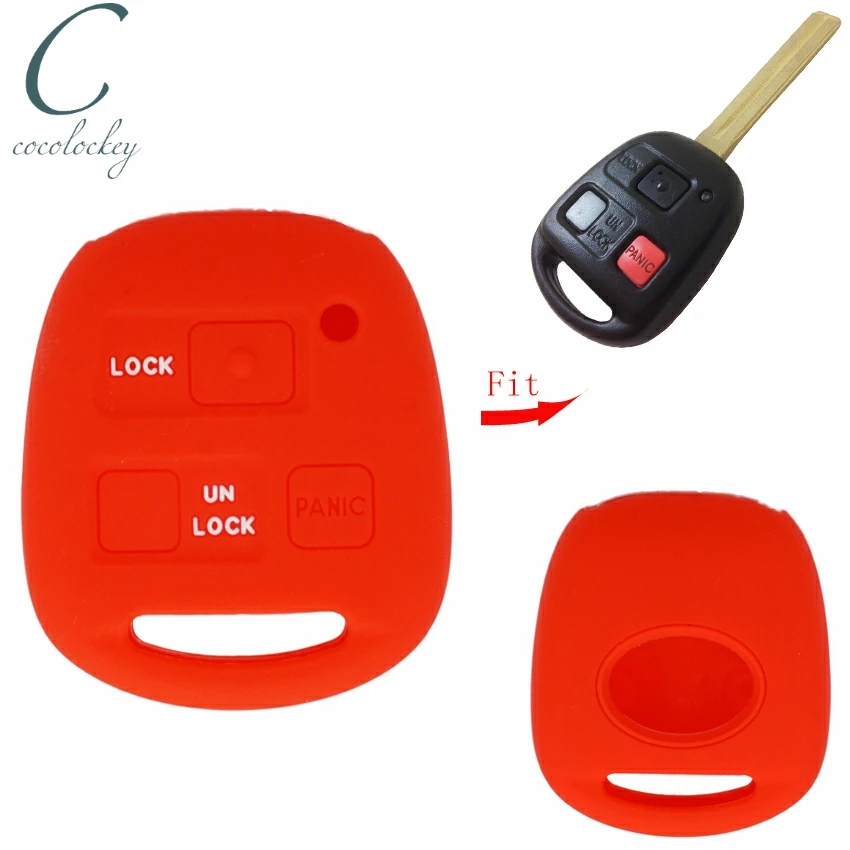 Cocolockey силиконовый чехол для автомобильного ключа Тойота авенсис Камри Королла