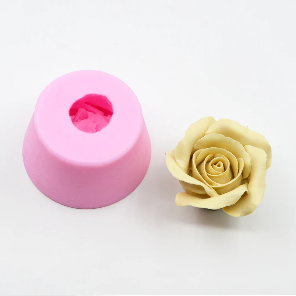 

3D Rose Flower Fondant Cake Border Decoration Silicone Mold Chocolate Candy Candle Silicone Mold